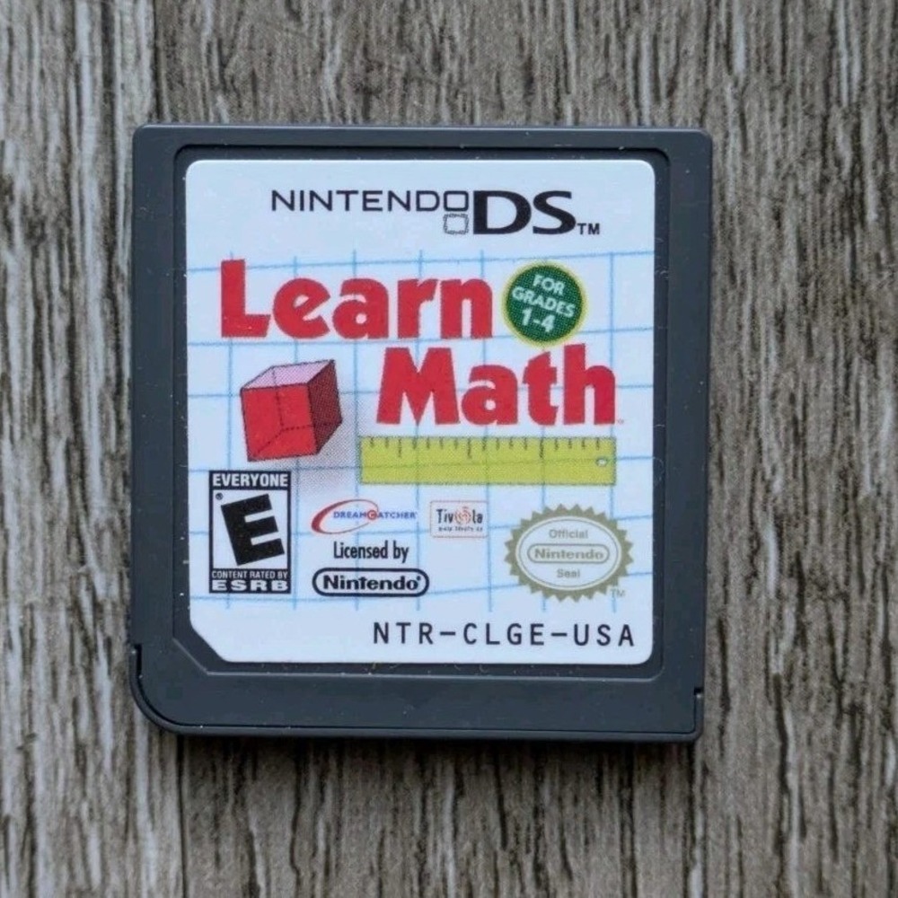 Learn Math Nintendo DS Game Cartridge NTR-CLGE-USA Grades 1-4 Educational E